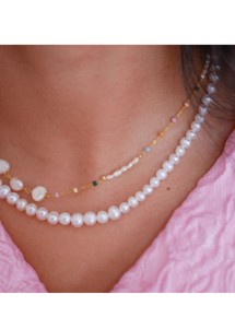 Lola perla necklace Dreamy/Pearl Enamel 