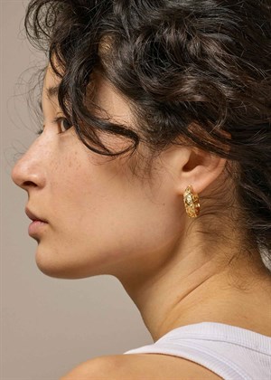 Nela big hoops Forgyldt Enamel 