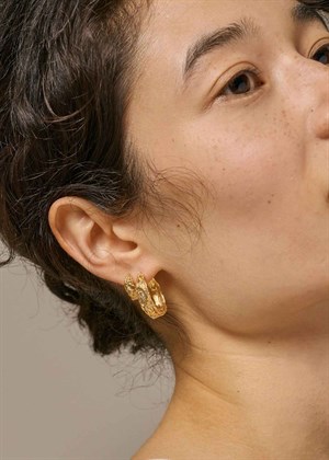 Nela big hoops Forgyldt Enamel 