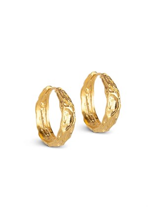 Nela big hoops Forgyldt Enamel 