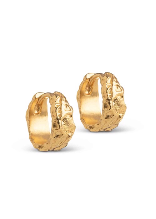Nela hoops Forgyldt Enamel 