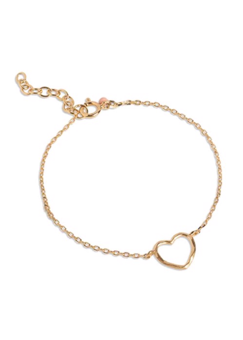 Organic Heart bracelet Forgyldt Enamel 
