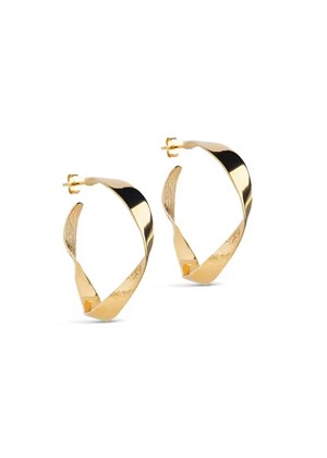 Scarlet small hoops Forgyldt Enamel 