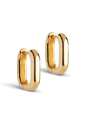Square hoops 15mm Forgyldt Enamel 