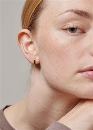 Square hoops 12mm Forgyldt Enamel 