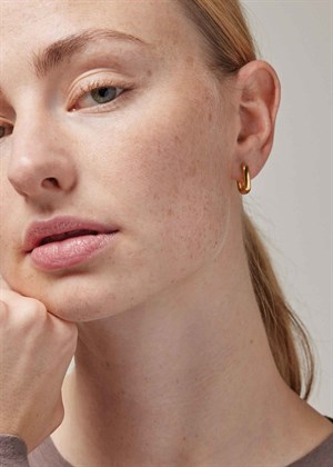 Square hoops 15mm Forgyldt Enamel 