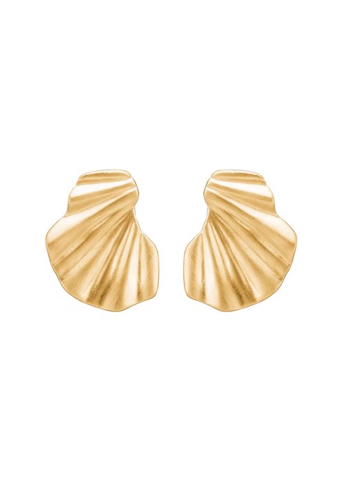 Wave earrings Forgyldt Enamel 