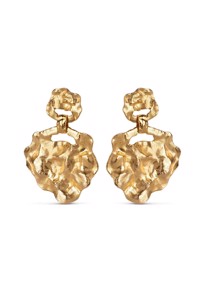 Windy large earring Gold Enamel 