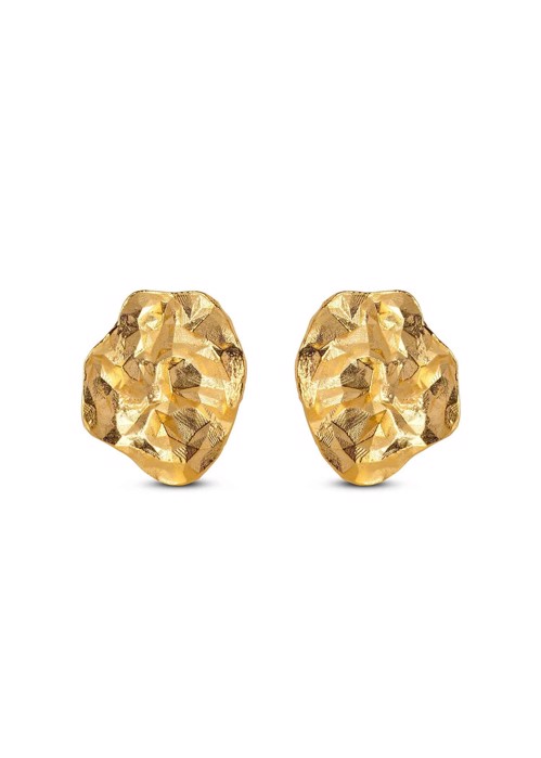 Windy studs Gold Enamel 