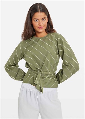 Encolby ls bluse aop 7119 Green Wisteria Envii 