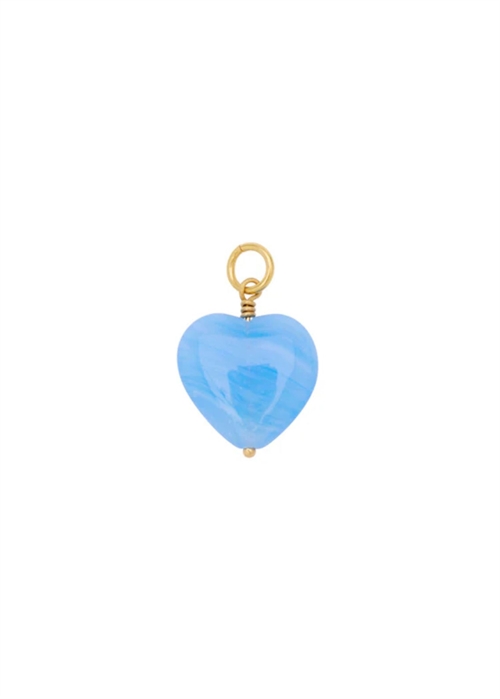 French grande heart pendant Blue Pico 