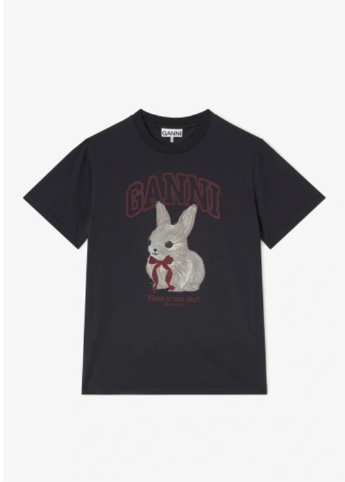 Rabbit Tee Phantom A1050061 Ganni