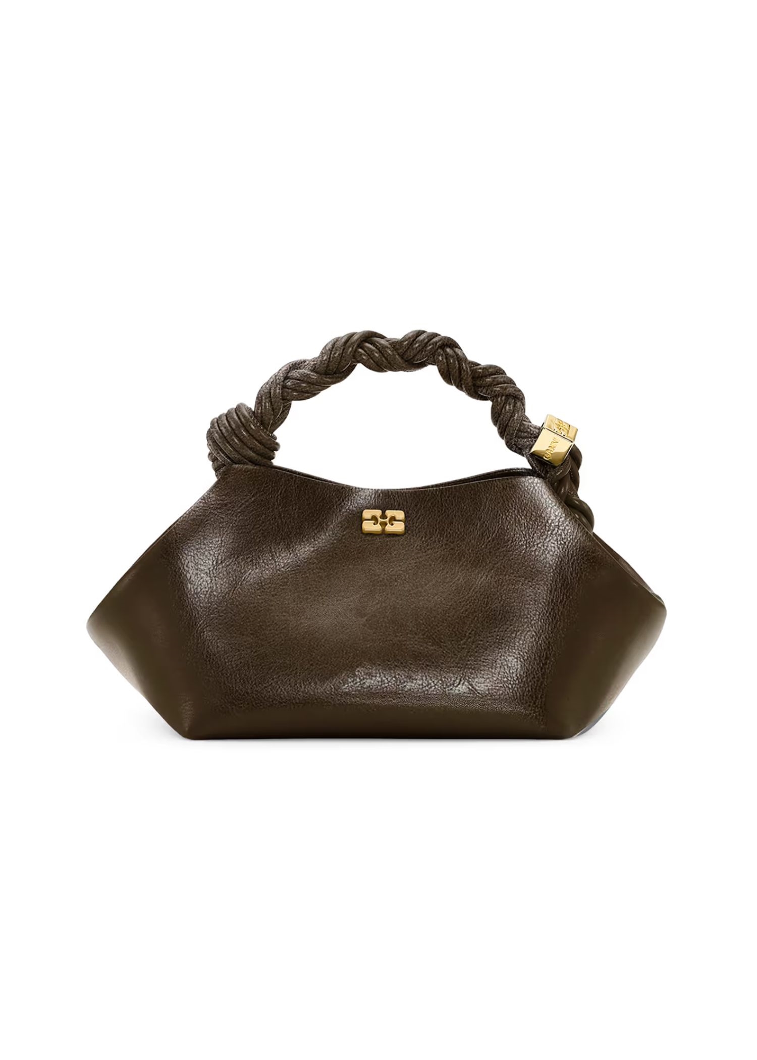Bou small crinkle Oleatex bag Dark Olive B210035 / Ganni / Anthon.dk