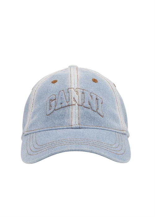 Washed denim cap Light Denim A6919 Ganni 