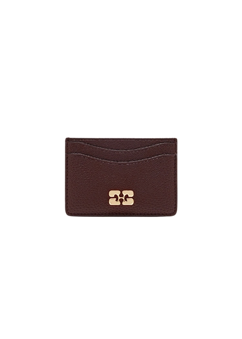 Grained card holder Chicory Coffee A7276 Ganni 