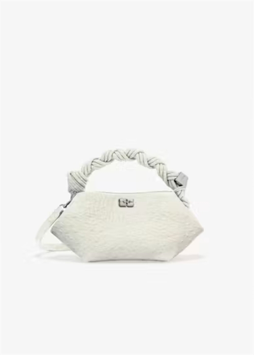 Bou mini ostrich bag Egret C2100021Ganni 