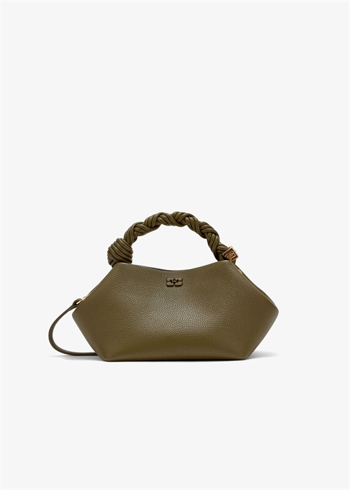 Bou small grained bag Military Olive C2100011 Ganni 