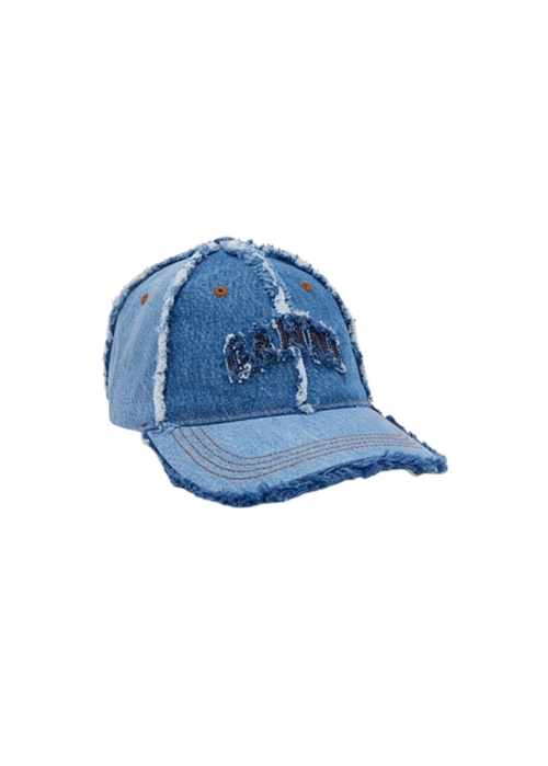 Denim patchwork cap Multicolor B3020078 Ganni 