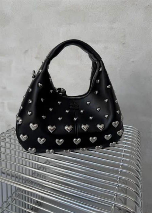 Hobo mini heart Black C1040015 Ganni 