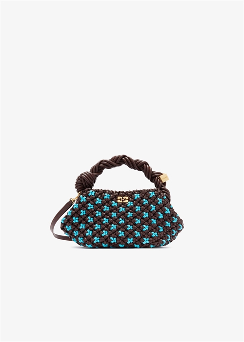 Bou mini braided bag Chicory Coffee C2100023 Ganni 
