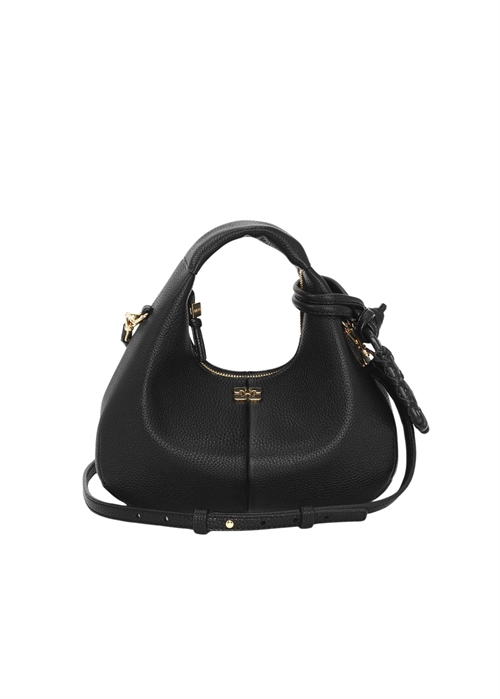 Hobo Mini Grained bag Sort A6976 Ganni 