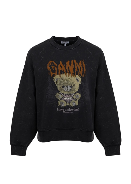 Isoli crewneck teddy forest vintage wash Phantom A1060093 Ganni 