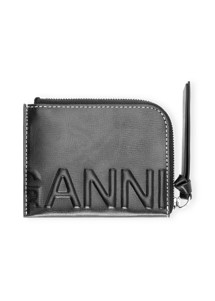 A3897 Zip around card holder Sort Ganni 