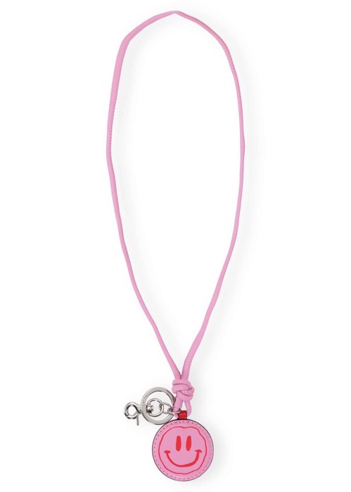 A4441 Knot keychain necklace Cyclamen Ganni 