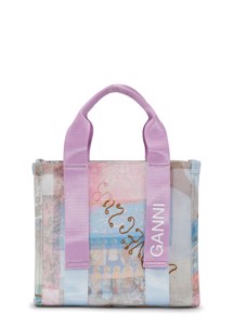 A4991 Recycled tech small canvas tote Wild Orchid Ganni