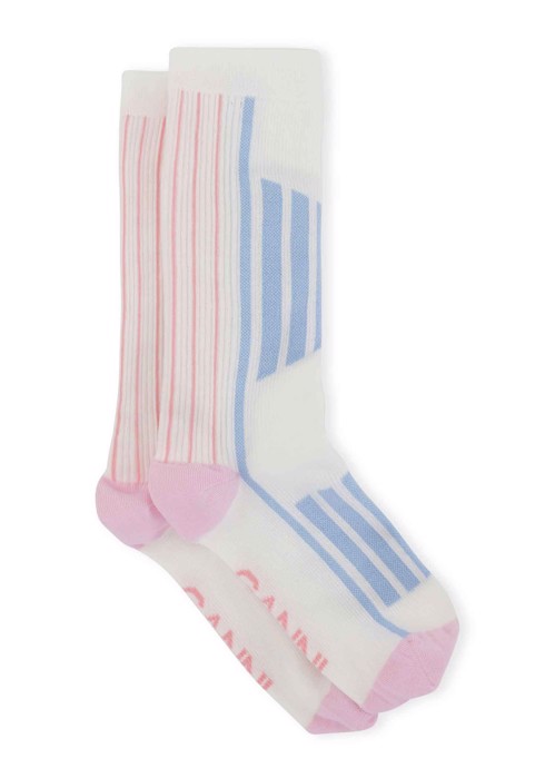 Sporty sock Organic cotton Egret A5075 Ganni 