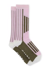 A5076 Organic cotton sporty sock Light Lilac Ganni 