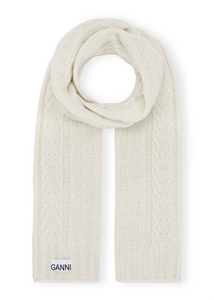 Cable scarf Egret A5113 Ganni 