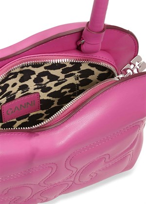 Butterfly top handle bag Shocking Pink A5212 Ganni 