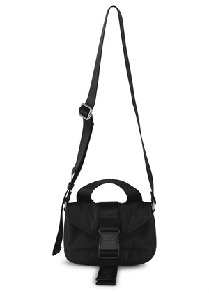 Recycled Tech mini satchel bag Black A5228 Ganni