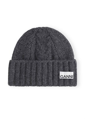 Cable beanie Frost Gray A5362 Ganni 