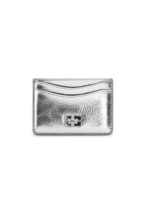 Bou card holder Metallic Silver A5716 Ganni 