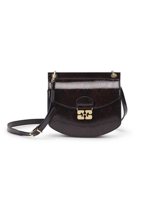 Apo-G small bicolor snake taske Dark Burgundy A6348 Ganni 