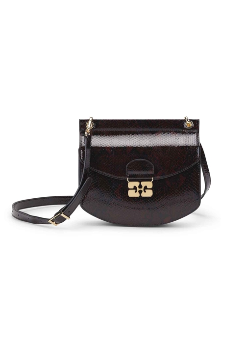 Apo-G small bicolor snake taske Dark Burgundy A6348 Ganni 
