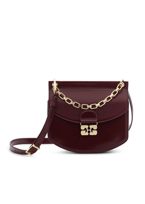 Apo-G small box chain bag Tawny Port A6744 Ganni 