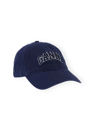 Washed cotton canvas Emb cap Sky Captain A6902 Ganni