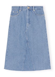Heavy Denim midi skirt Light Blue stone J1289 Ganni 