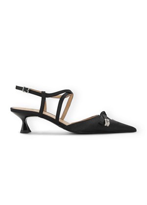 Butterfly kitten heel bow pump Sort S2216 Ganni 