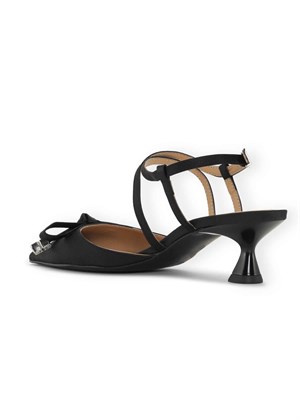 Butterfly kitten heel bow pump Sort S2216 Ganni 