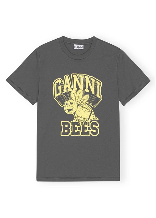 Yellow Bee tee Volcanic Ash T3639 Ganni