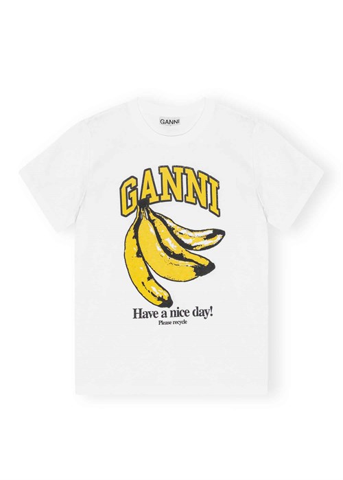 Banana tee Bright White T3861 Ganni