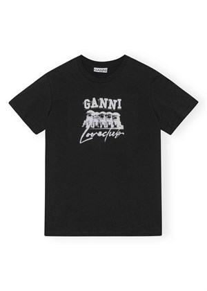 Thin Jersey Puppy Love tee Sort T3924 Ganni 