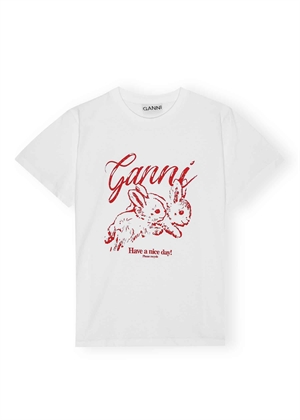 Bunnies tee Bright White T3994 Ganni 