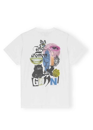 Collage tee Bright White T4157 Ganni 
