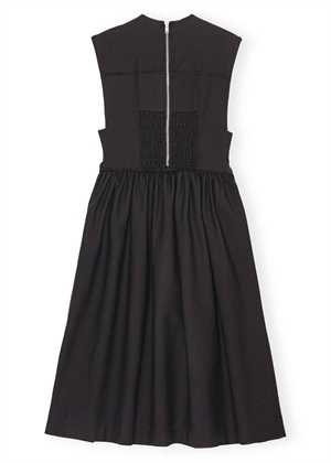 Heavy cotton tailoring corset midi kjole Sort W0390 Ganni 