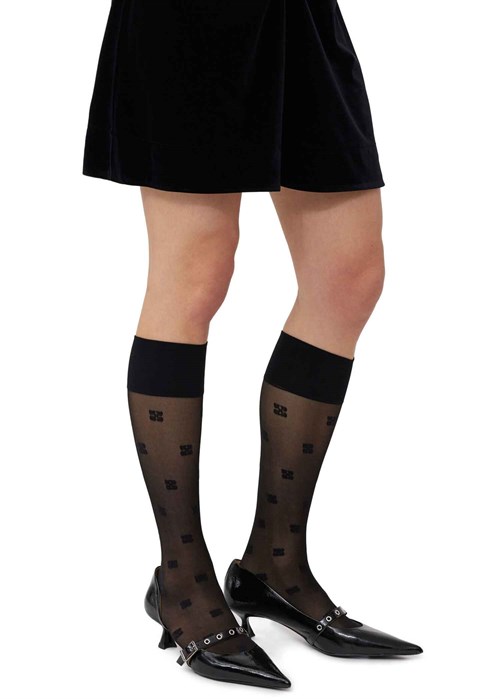 Butterfly Lace socks Sort A5535 Ganni 